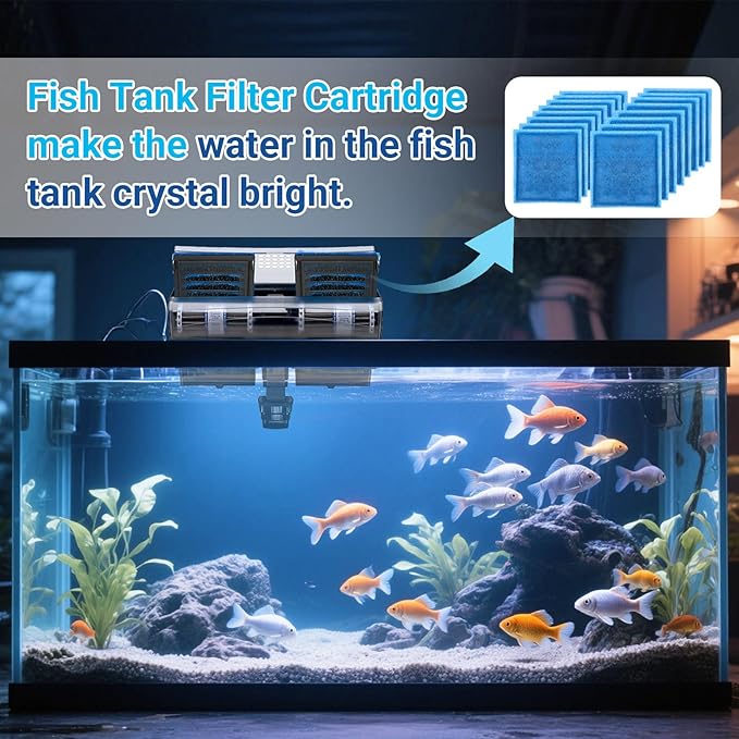 16 Pack Aquarium Filter Cartridges Compatiable with Penguin PRO Power Filters 200 275 350 375, Rite Size C Filter Cartridges Replacement-PawvioPets