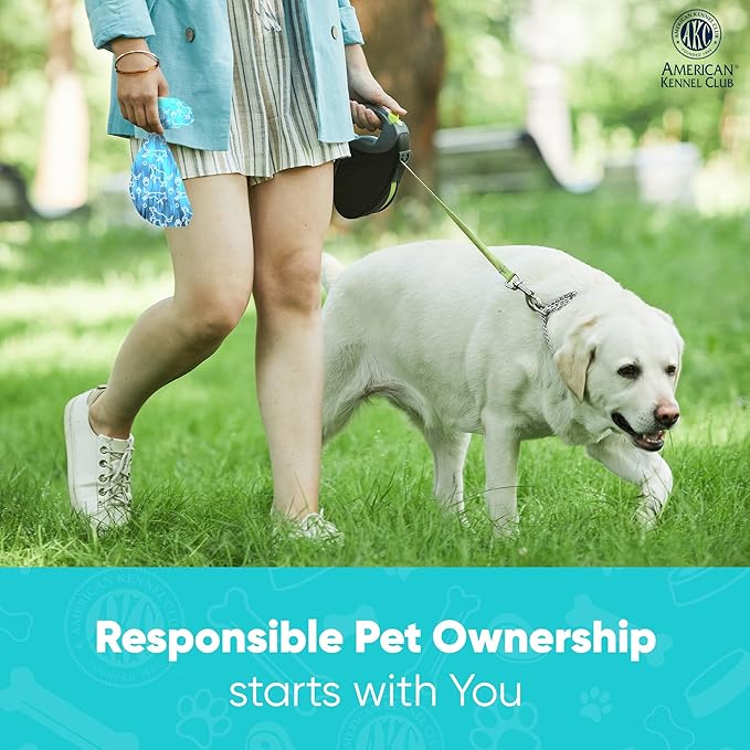 AKC Dog Poop Bags - Leak Proof Pet Waste Bags - 16 Refill Rolls - Lavender Scent - 240 Count (Puppy Print)-PawvioPets