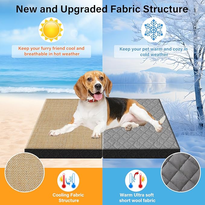 Dog Booster Car Seat, 6in Memory Foam Adjustable Booster Cushion for Small/Medium Dogs, Detachable and Washable Dog Car Seat with Cooling Mat, Pet Booster Seat with Storage Pockets, 2 Safety Belts-PawvioPets