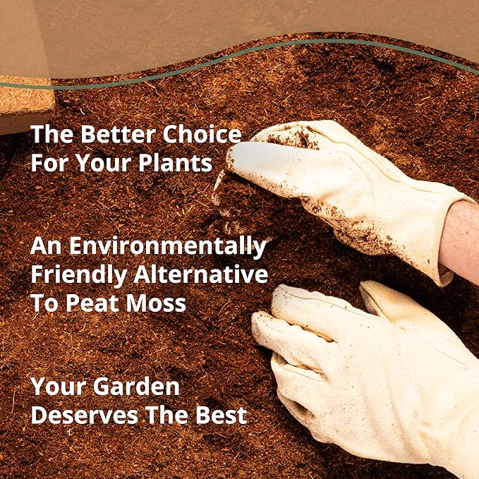 Coco Bliss (40lbs) - Organic Coco Coir for Plants - OMRI-Listed Coco Coir Brick for Garden Soil & Potting Mixes - Coconut Fiber Substrate Mixes with Potting Soil for Indoor Plants & Outdoor Plants-PawvioPets