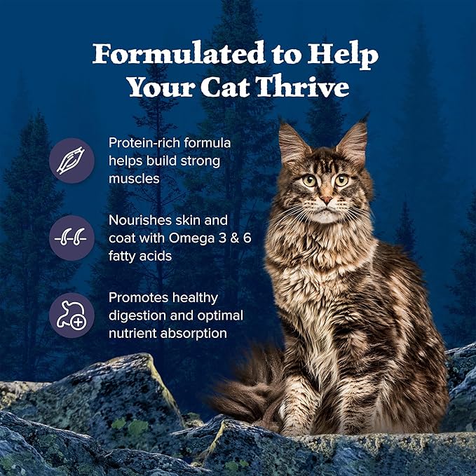 Blue Buffalo Wilderness Natural Adult Dry Cat Food, High-Protein and Grain-Free Diet, Supports Healthy Muscle Development and a Healthy Immune System, Chicken, 12-lb. Bag-PawvioPets