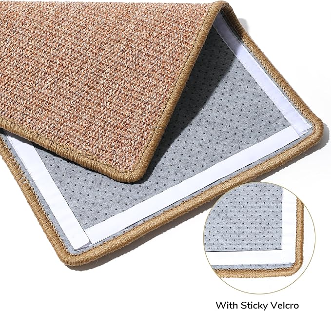 FUKUMARU Cat Scratcher Mat, 23.6 X 31.5 Inch Natural Sisal Cat Scratch Mats, Horizontal Cat Floor Scratching Pad Rug, Protect Carpets and Sofas Brown-PawvioPets