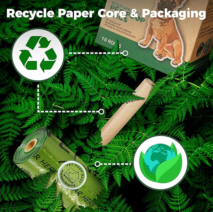 Biodegradable Dog Poop Bags Rolls 360 Count Scented, Leak Proof and Extra Thick Waste Bag Refill (Scented)-PawvioPets