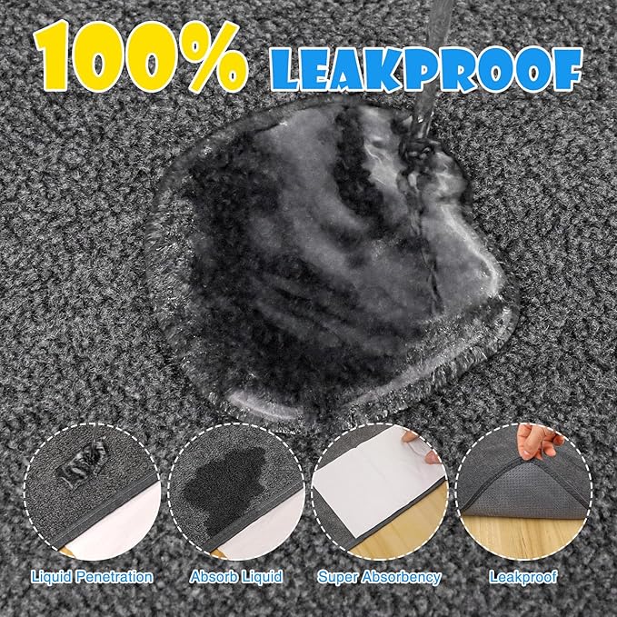 2 Pack Extra Large Washable Pee Pads for Dogs 72"x72" Reusable Dog Mat for Floor Non-Slip Waterproof Pee Pads for Dogs Fast Absorbent Pet Whelping Pads Puppy Playpen Mat for Incontinence, Housebreak-PawvioPets