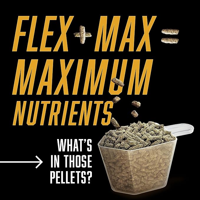 Absorbine Flex+Max Horse Joint Supplement Pellets, Highly Palatable, Comprehensive Equine Formula with Glucosamine, MSM, Chondroitin & Flaxseed, 10lb Tub / 60 Day Supply-PawvioPets