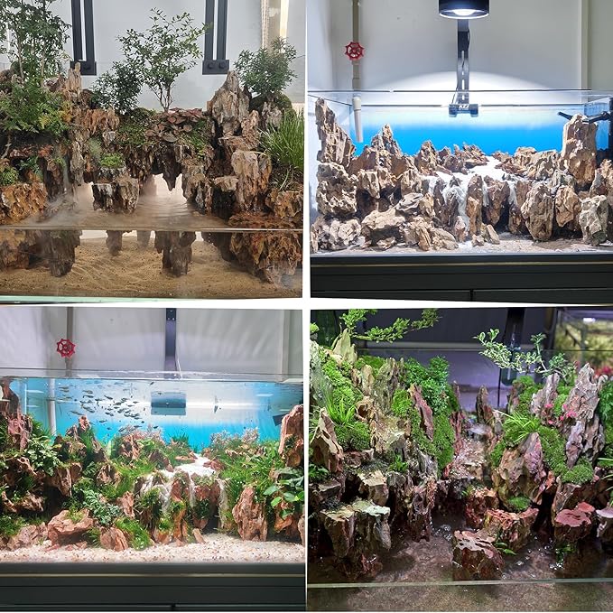 Dragon Stone Rock for Aquascaping,Aquarium Decor, Fish Tank Decorations,4-10 Inches Natural Ohko Stone for Fish Tank Landscaping (20 Pounds)-PawvioPets