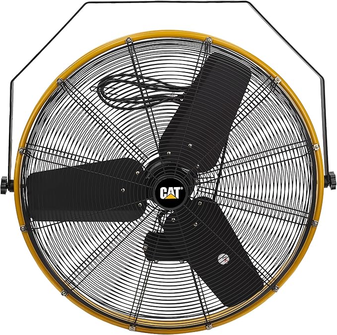 CAT 30 Inch Outdoor IPX4 Weatherproof High Velocity Wall Mounted Shroud Fan. 8900 CFM, 3 Speed - For Industrial, Commercial, & Residential Use. cETL Certified-PawvioPets