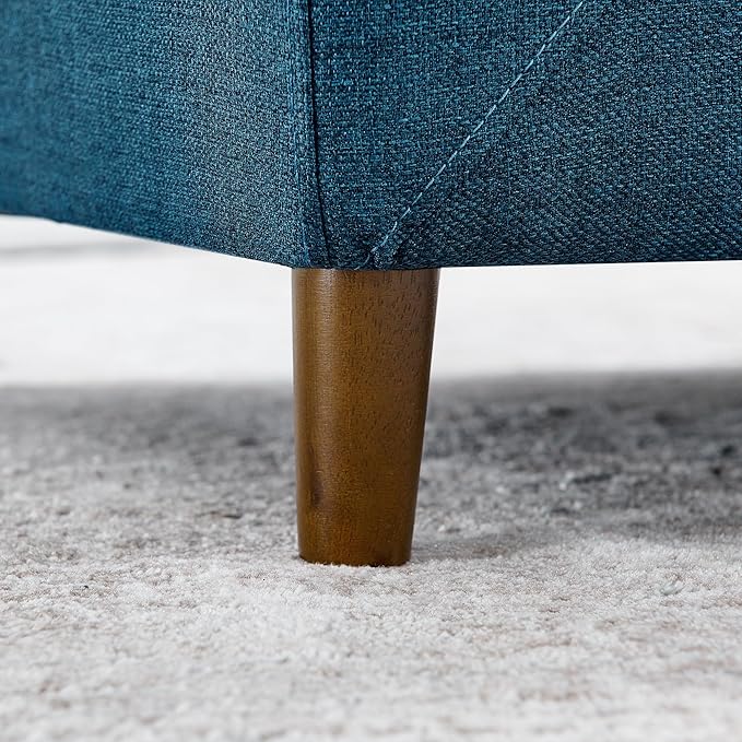 Dog Sofa Couch for Medium to Large Dogs, Memory Foam Dog Sofa Bed, Modern Elevated Pet Couch Bed with Wooden Legs, Light Grey-PawvioPets