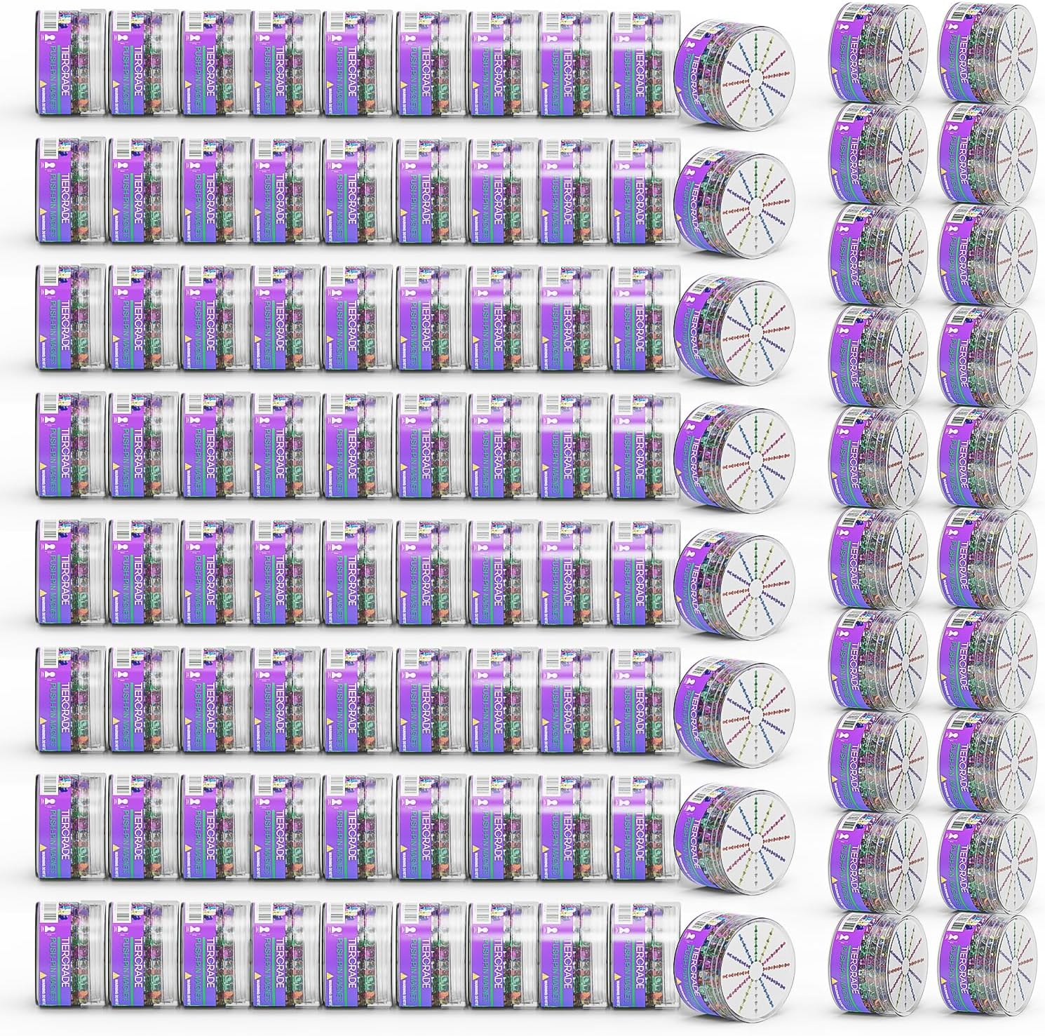 Push Pin Magnets - Tiergrade 6000 Pack 7 Assorted Color Strong, Office, Use at Kitchen Home and School Classroom, for Refrigerator Dry Erase Board and Whiteboard.