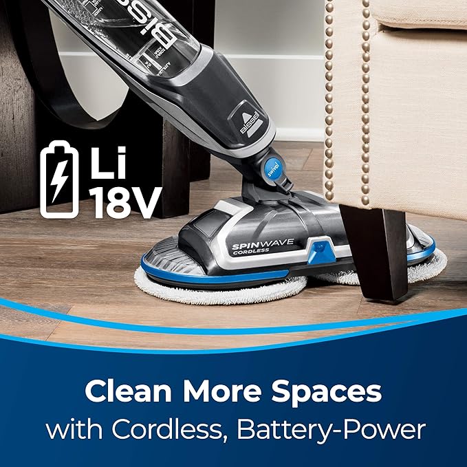 BISSELL Spinwave Cordless Hard Floor Expert Spin Mop Cleaner 18V with washable mop pads for sealed hard floors-PawvioPets