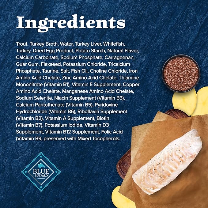 Blue Buffalo Wilderness Rocky Mountain Recipe Natural High Protein Wet Food for Adult Cats, Trout in Tasty Gravy, 5.5-oz cans, Pack of 24-PawvioPets