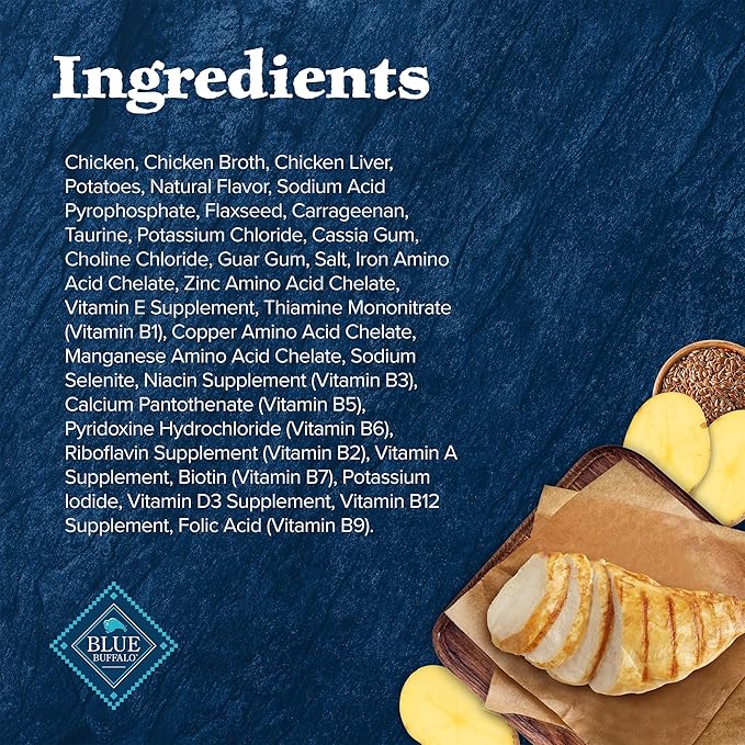 Blue Buffalo Wilderness Natural Wet Cat Food Paté, High-Protein & Grain-Free Recipe, Chicken, 5.5-oz. Cans (24 Count)-PawvioPets