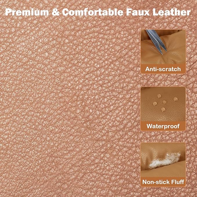 2 and 1 Center Console Dog Car Seat & Carrier for Small Dogs, Large Leather Dog Car Bed with Storage Pocket, Waterproof PVC Leather Seat Travel Bed for Front & Back Seat, Clip-On Safety Leash-PawvioPets