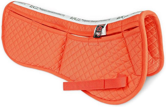 ECP Equine Comfort Products Adjustable Shock Absorbing Memory Foam Half Saddle Pad, Injury Prevention & Pressure Relief, Customizable Fit, Breathable for All Riding Styles-PawvioPets