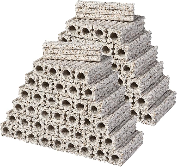 ALEGI Ceramic Bio Filter Media, Porous Media Filter Media for Sump Tank, Pond, Aquarium Fish Tank (Small 108 pcs)-PawvioPets