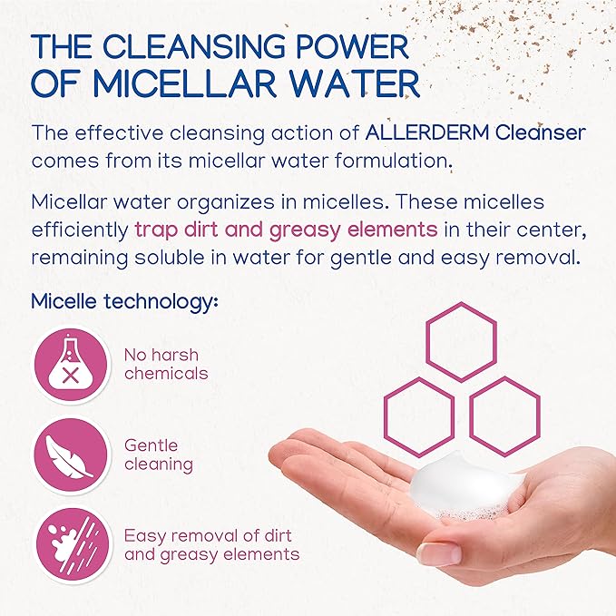 ALLERDERM Foaming Cleanser- Rinse-Free Waterless Micellar Foam for Dogs and Cats with Sensitive Skin by Virbac-PawvioPets
