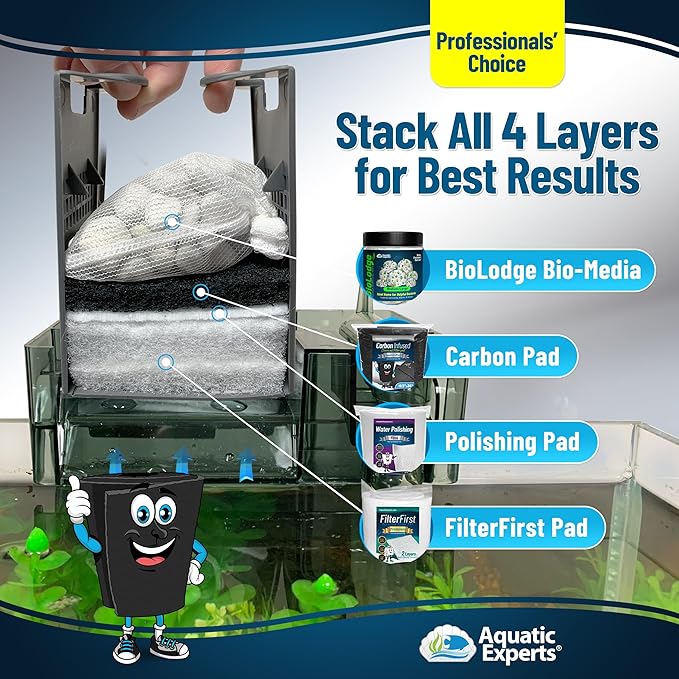 Aquarium Carbon Pad - Cut to Fit Carbon Infused Filter Pad Media for Crystal Clear Fish Tank and Ponds (10.5 Inch Width, 72 Inch Long)-PawvioPets