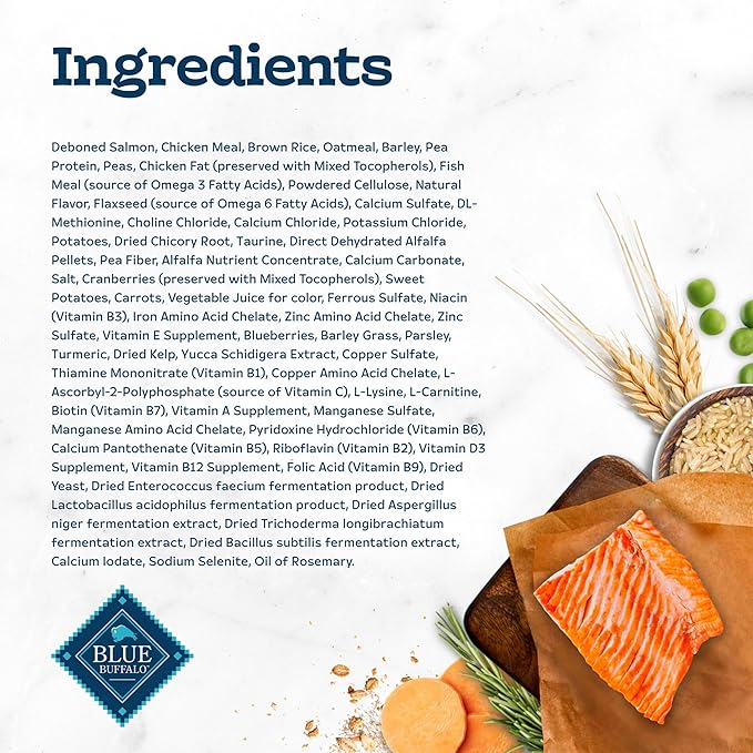 Blue Buffalo Tastefuls Indoor Natural Adult Dry Cat Food, Salmon & Brown Rice 10lb Bag-PawvioPets