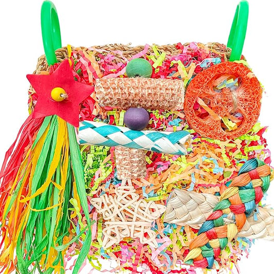 Bird Toys For Cockatiels, Tyotrbs Bird Toys For Conures Parakeet Toy BirdsToy For Parrots Birds Foraging Toy ParrotToys BirdCage Accessories Lovebird Cage Accessories for Small Birds-PawvioPets