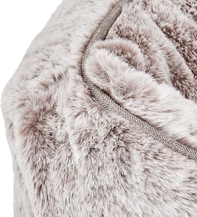 FUZI Luxury Aesthetic Dog Bed with Extra Cover for Small Dogs, Washable Pet Couch, Pet Bed with Sides, Non-Slip Bottom, Soft & Durable Calming Dog Bed, Faux Rabbit Fur, Small 25.1x16.75x9.5 Soft White-PawvioPets