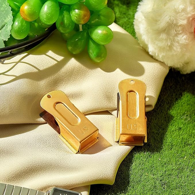 2 Pieces Brass Pet Training Clicker Signaling Cricket Clicker Metal Dog Clicker for Puppy Cats Trainer Pet Owners (Gold)-PawvioPets