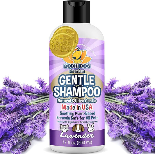 Bodhi Dog Premium Gentle Shampoo - Soothing, Ultra-Gentle Puppy Shampoo with Aloe Vera & Lavender Oil - Natural Moisturizing Pet Wash for Puppies, Dogs & Cats (17 Fl Oz)-PawvioPets