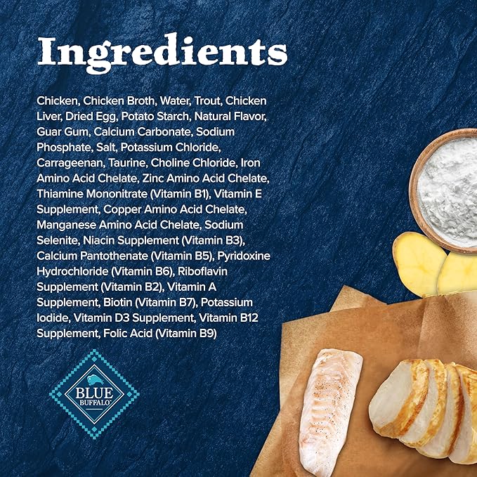 Blue Buffalo Wilderness Wild Delights Minced Wet Cat Food, High-Protein & Grain-Free, Made with Natural Ingredients, Chicken & Trout Recipe in Tasty Gravy, 5.5-oz. Cans (24 Count)-PawvioPets