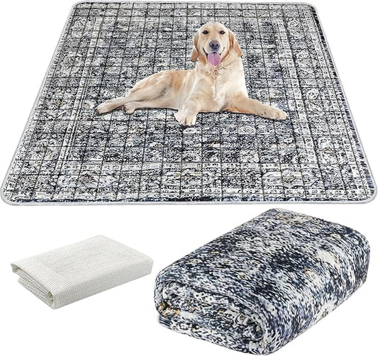 Extra Large Washable Pee Pads for Dogs (72"x72"), Upgrade Reusable Puppy Pads with Non-Slip Rug Pad, Super Thickening Absorbent Leakproof Dog Traning Pads Whelping Pad for Dogs, Doggie-PawvioPets