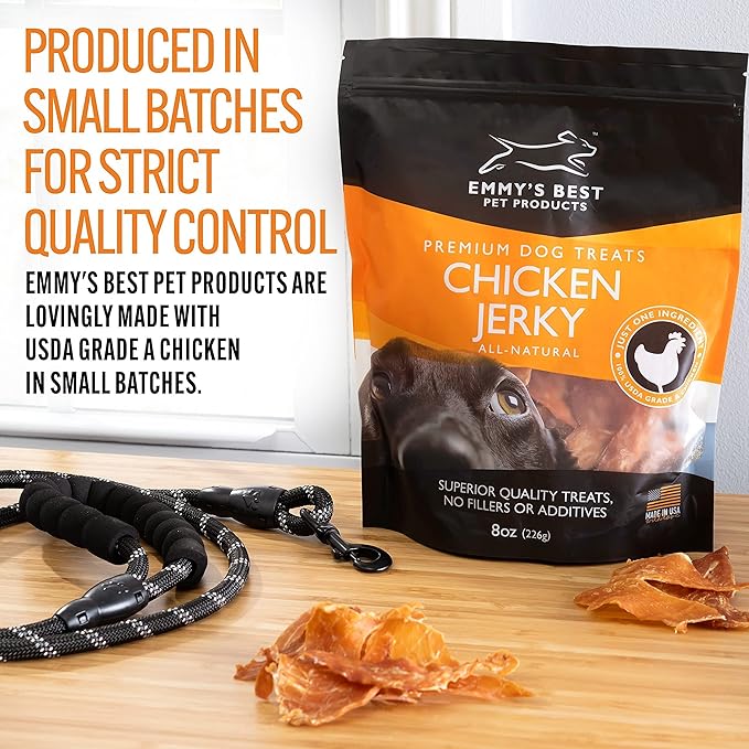 Emmy's Best EBPP Chicken Jerky Dog Treats Made in USA - 100% Natural Jerky Treats Made with Real Chicken - Grilled Chicken Strips for Medium Dogs, Large and Small Dogs-PawvioPets