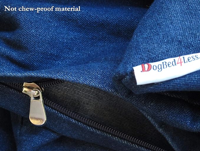 Dogbed4less Premium Orthopedic Memory Foam Dog Bed for Medium Large Dogs, Washable Durable Denim Cover, Waterproof and Extra External Pet Bed Case 37"X27"X4"-PawvioPets