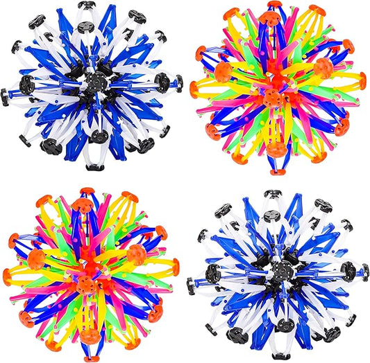 2Pcs Colorful Sphere Expandable Breathing Balls Fidget Toy-Great Anxiety Stress Reliever,Collapsible Expanding Magic Ball Toys for Kids & Adults Mindfulness Meditation Practices , Yoga -ADHD-PawvioPets