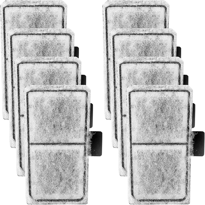 AQQA 8 Pack Aquarium Filter Cartridge Replacement Fish Tank Filter Cartridge for Aquarium Internal Filter (Medium)-PawvioPets