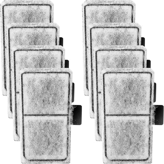 AQQA 8 Pack Aquarium Filter Cartridge Replacement Fish Tank Filter Cartridge for Aquarium Internal Filter (Medium)-PawvioPets