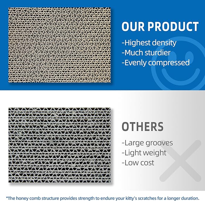 2 in 1 Cat Scratcher Cardboard, Cat Scratching Board Furniture Protector, Cat Scratching Post, Cat Beds for Indoor Cats, Infinity Shape, X-Large-PawvioPets