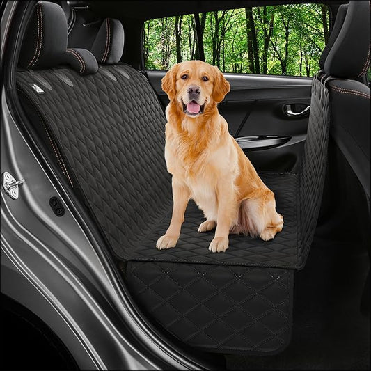 Dog Car Seat Cover for Back Seat, Waterproof Hammock for Car, SUV & Truck, Non-Slip Backseat Cover for Dogs, Heavy-Duty Dog Hammock Style Seat Protector Pets, Easy to Install & Clean-PawvioPets