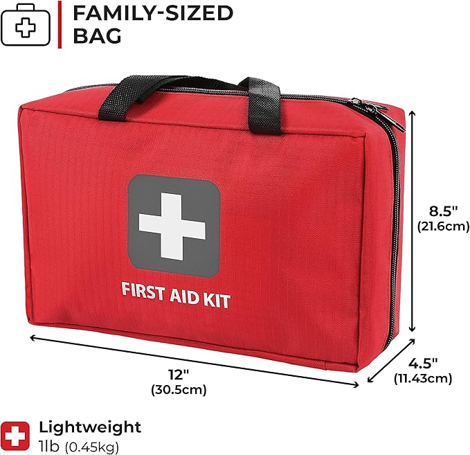 First Aid Kit – 291 Pieces of First Aid Supplies | Hospital Grade Medical Supplies for Emergency and Survival Situations | Ideal for Home, Car, Trucks, Camping, Hiking, Travel, Sports, Pets, Hunting-PawvioPets
