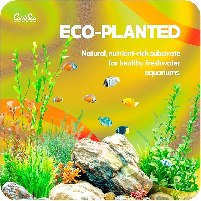 CaribSea Eco-Complete Planted Aquarium Substrate - 20 lbs - Black Nutrient-Rich Gravel for Freshwater Planted Tanks - Promotes Healthy Plant Growth & Water Stability-PawvioPets