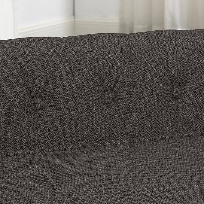 Dog Sofa Couch for Medium to Large Dogs, Memory Foam Pet Sofa Couch with Washable Fabric, Durable Elevated Dog Bed with Legs, Removable Cushion for Medium and Large Dogs, Dark Brown-PawvioPets