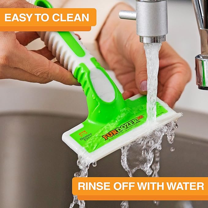 FurDozer X6 Pet Hair Remover & Auto Detailing Tool - Cat & Dog Hair Remover for Carpets, Car Interiors, Couches, Bedding, & Pet Furniture - Reusable Pet Hair Removal Tool for Fur & Lint (2-Pack)-PawvioPets