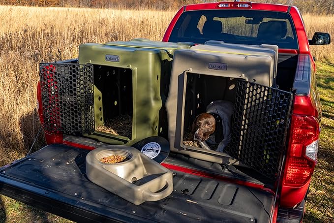 Dakota 283 Crate - Canine Rough and Tough Economy Kennel (Olive, Large)-PawvioPets