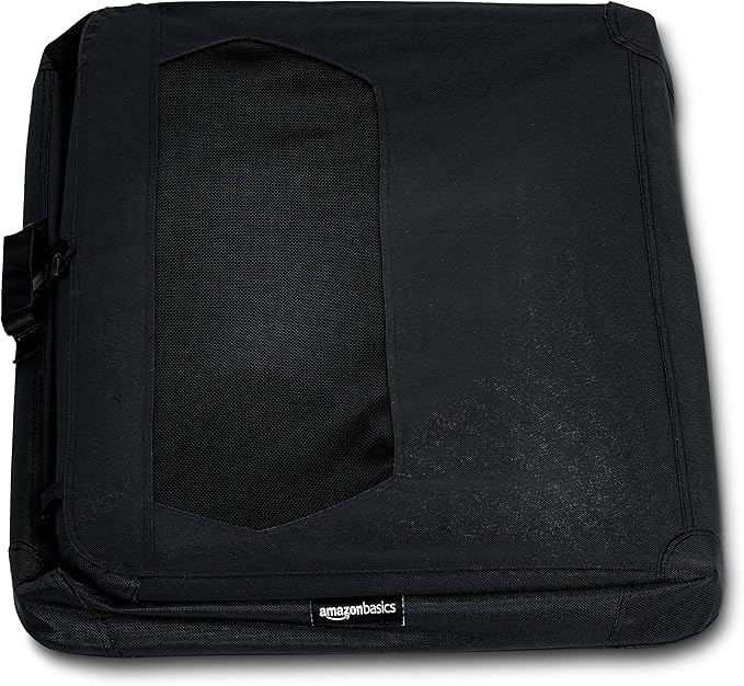 Amazon Basics Folding Portable Soft Pet Dog Crate Carrier Kennel, 36 x 24 x 24 inches, Black-PawvioPets
