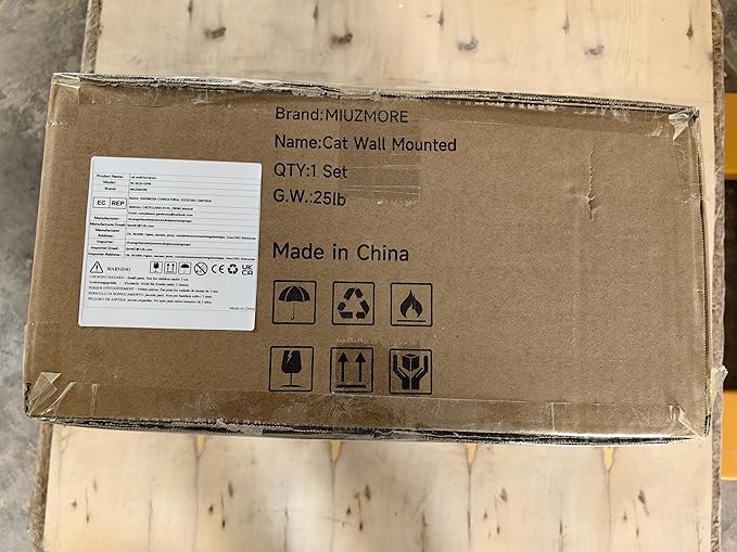 9-Piece Wall-Mounted Cat Shelves Set, House, Lookout Tower, 2 Sisal Scratching Posts, 5-Step Cat Wall Ladder, Pine Furniture, Extra-Wide & Long for Large Cats, Space-Saving Indoor Shelves-PawvioPets