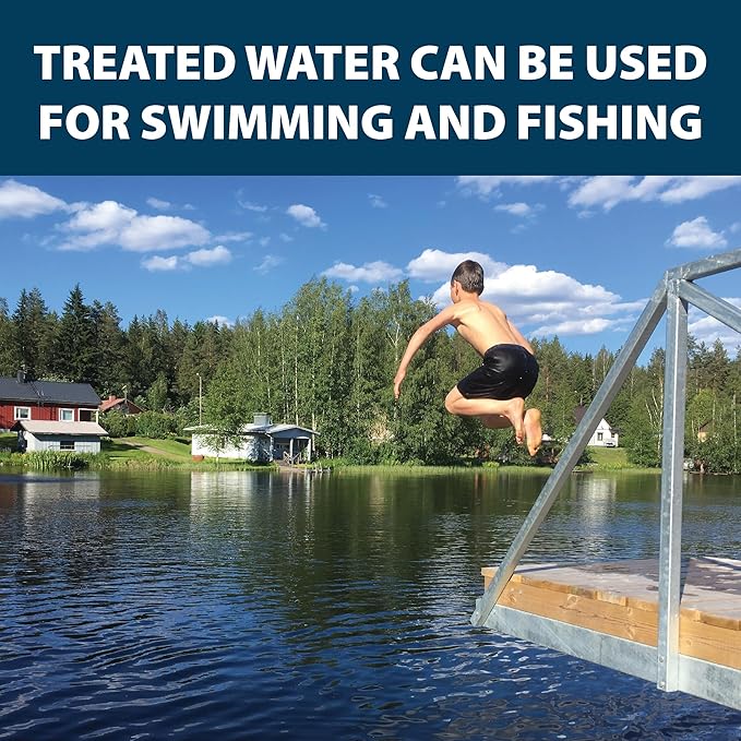 Airmax Twilight Blue Pond Dye 4X Concentrate for Outdoor Ponds & Lakes, Natural Pond Colorant & Beauty Enhancer, Block Ultraviolet Rays, Fish, Bird & Livestock Safe, Easy Liquid Application,1 Quart-PawvioPets