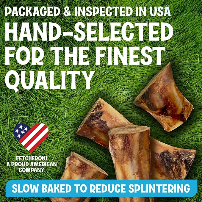 Beef Marrow Bones for Dogs, 3" Bone, Long Lasting Stuffed Treats, Tasty and Healthy Snack for Small and Medium Sized Pets, (12 Pack)-PawvioPets