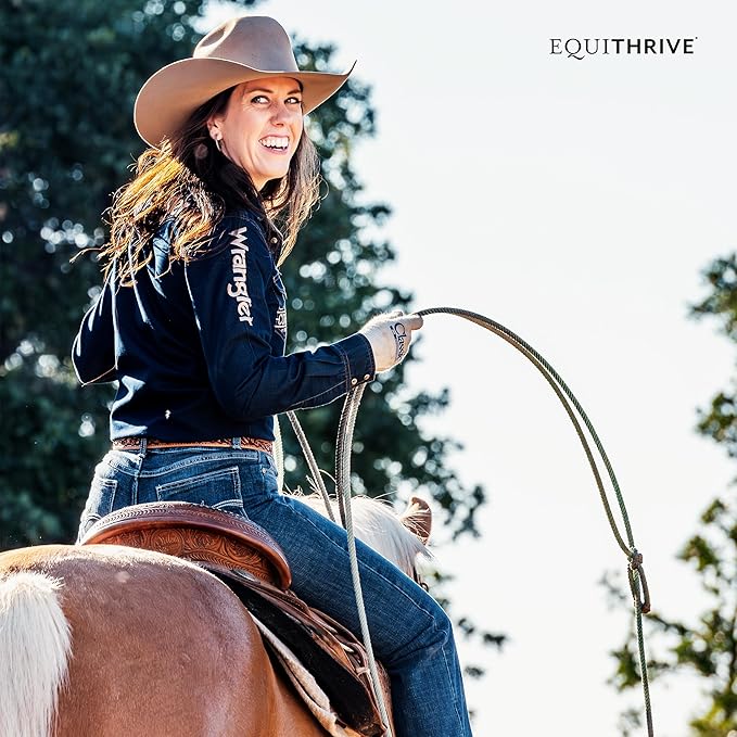 Equithrive Original Joint Supplement Powder with Resveratrol and Hyaluronic Acid for Horses, Equine Care, Molasses Flavor, 2 lbs-PawvioPets