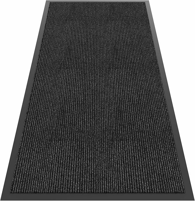 Front Door Mat, 4'x8' Indoor Outdoor Door Mat, Commercial Industrial Entrance Doormat, Heavy Duty Welcome Mat, Rubber Backing Non Slip Doormat for Entryway-PawvioPets
