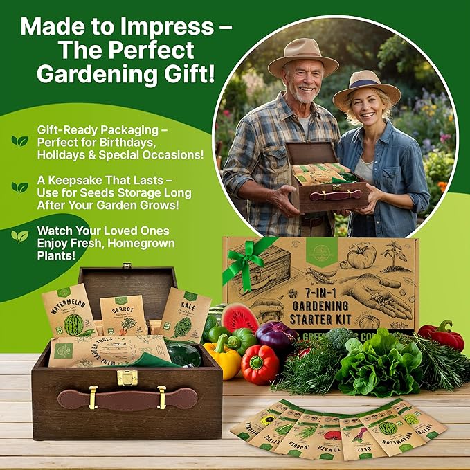 75 Vegetable & Greens Seeds Variety Pack, Garden Seed Starter Kit - Over 44,700 Non-GMO Heirloom Seeds for Planting Vegetables and Greens, Gift Seed Box with Gardening Supplies, Survival Kit-PawvioPets