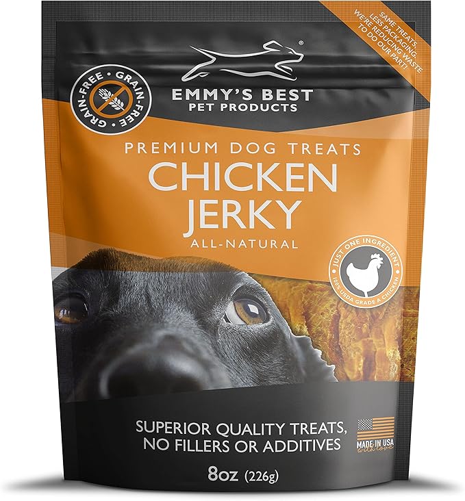 Emmy's Best EBPP Chicken Jerky Dog Treats Made in USA - 100% Natural Jerky Treats Made with Real Chicken - Grilled Chicken Strips for Medium Dogs, Large and Small Dogs-PawvioPets