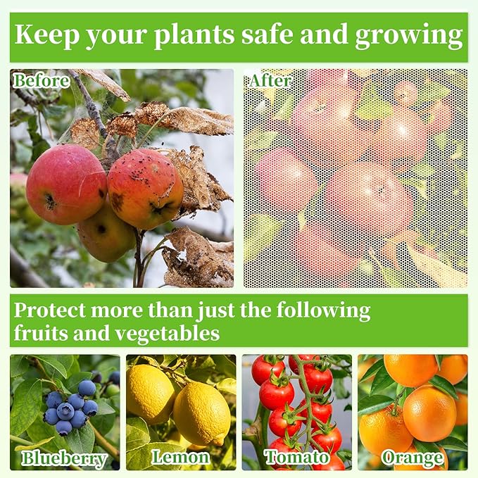 78x10Ft Mosquito Netting Garden Mesh Netting, Bug Insect Mosquito Fly Bird Net, Animals Barrier Protection Net, White 3x24m-PawvioPets