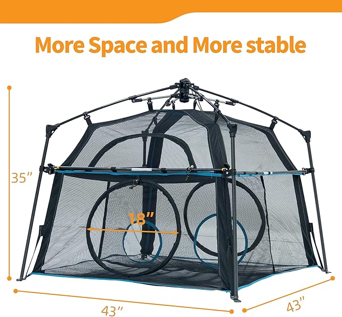 Cat Enclosure and Cat Tower Tent with Two Styles of canopiesfor Indoor and Outdoor,X-Large Outdoor Catio, Cat Tent,Portable and Foldable,Two Doors Design can Assemble More Shapes (Patented)-PawvioPets